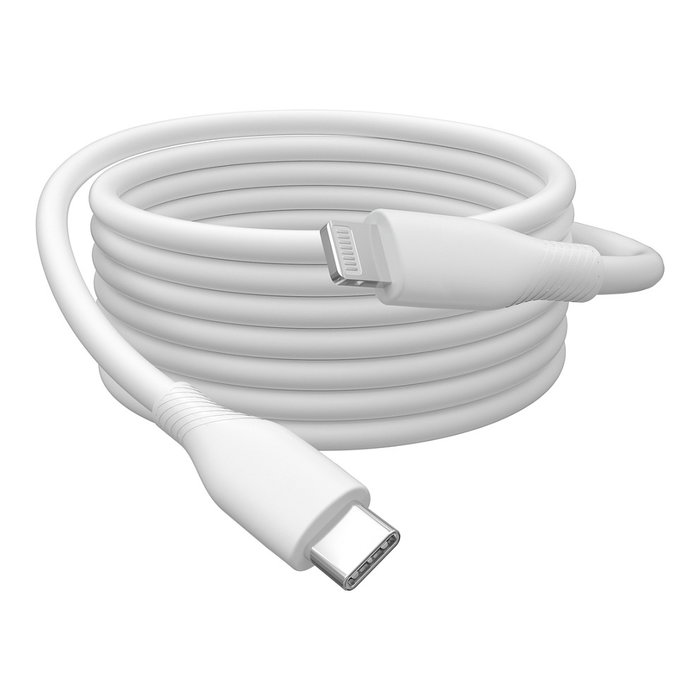 Digitus Cable Lightning USB-C a USB A 1m Blanco, Silicona MFi, USB 2.0, 60W, para iPhone/iPad