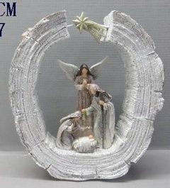 DKD Home Decor Nacimiento de Resina Dorado