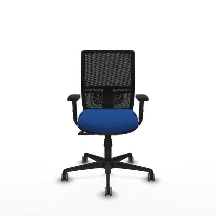 PIQUERAS Y CRESPO Silla de oficina Yunquera con mecanismo Sincro, Azul y Negro