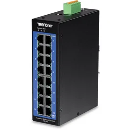 TRENDnet TI-G160i Switch Industrial Gigabit L2 Gestionado de 16 Puertos DIN-Rail
