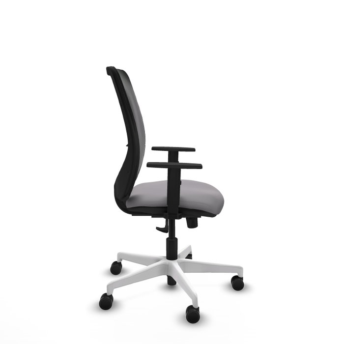 PIQUERAS Y CRESPO Silla de oficina Zulema con mecanismo Sincro, Gris y Negro