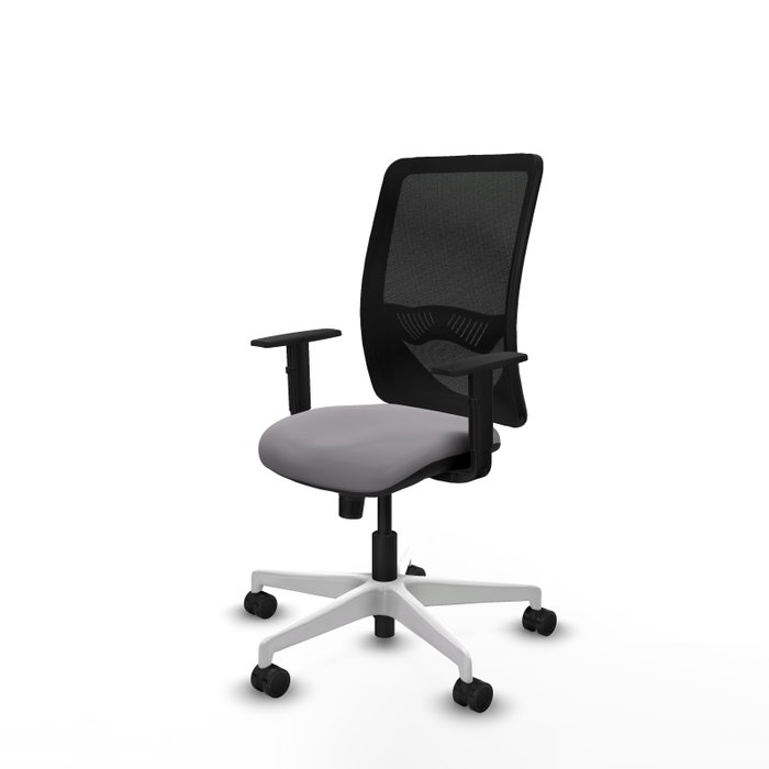 PIQUERAS Y CRESPO Silla de oficina Zulema con mecanismo Sincro, Gris y Negro