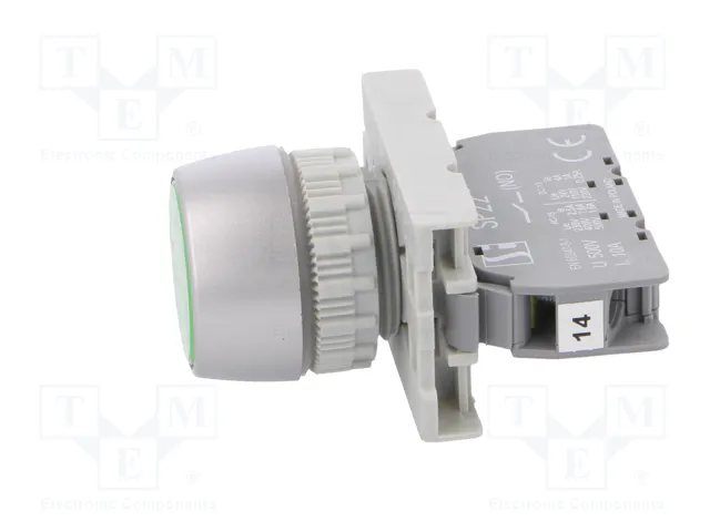 SPAMEL Interruptor de presión verde 22mm NA SPAMEL Interruptor de presión verde 22mm NA