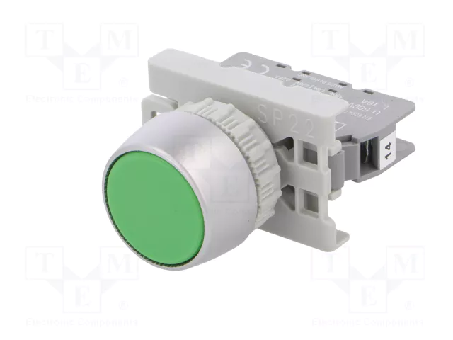 SPAMEL Interruptor de presión verde 22mm NA SPAMEL Interruptor de presión verde 22mm NA