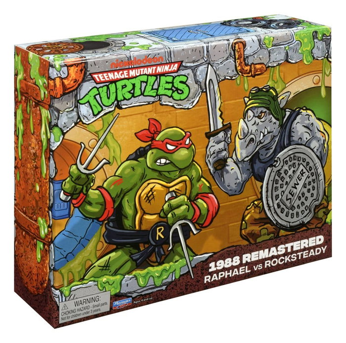 Playmates Las Tortugas Ninja: Remastered Figuras Raphael vs. Rocksteady