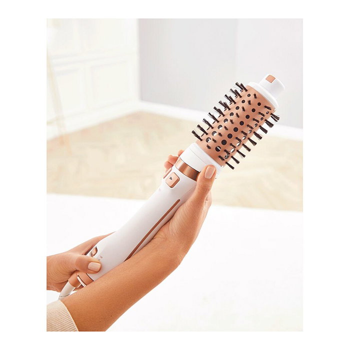 Rowenta CF 9720 Brush Activ Ultimate Care - Cepillo de Aire Caliente, 80 °C, 3 Temperaturas, 3 Velocidades, Tecnología Iónica, Color Cobre y Blanco