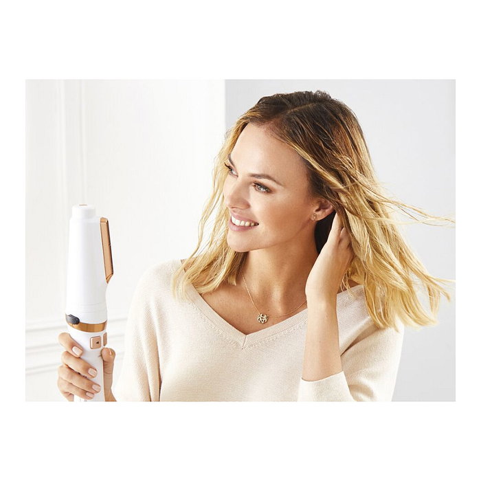 Rowenta CF 9720 Brush Activ Ultimate Care - Cepillo de Aire Caliente, 80 °C, 3 Temperaturas, 3 Velocidades, Tecnología Iónica, Color Cobre y Blanco