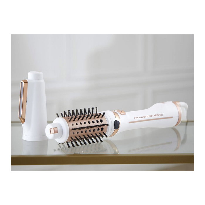 Rowenta CF 9720 Brush Activ Ultimate Care - Cepillo de Aire Caliente, 80 °C, 3 Temperaturas, 3 Velocidades, Tecnología Iónica, Color Cobre y Blanco