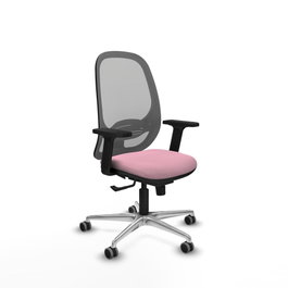 PIQUERAS Y CRESPO Silla de oficina Cilanco Rosa con malla Gris