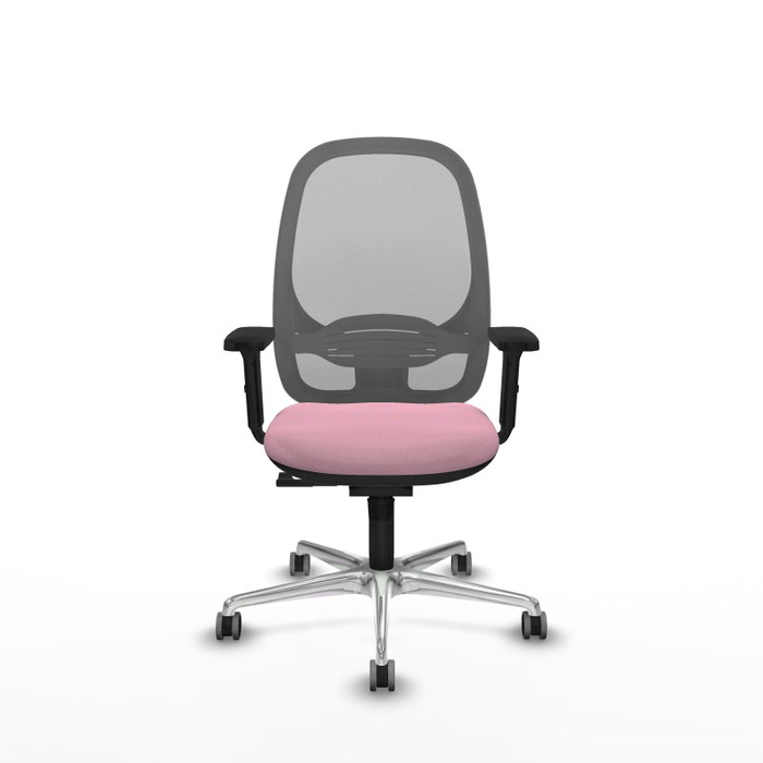 PIQUERAS Y CRESPO Silla de oficina Cilanco Rosa con malla Gris