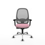 PIQUERAS Y CRESPO Silla de oficina Cilanco Rosa con malla Gris