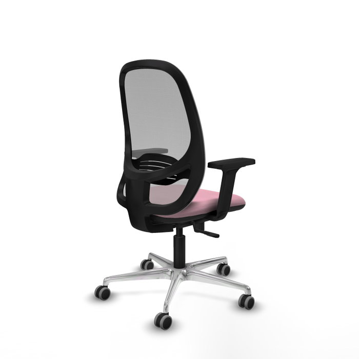 PIQUERAS Y CRESPO Silla de oficina Cilanco Rosa con malla Gris