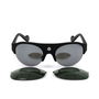 Moncler Gafas ML0050 02C Gafas de Sol Circulares Unisex de Material Inyectado, Puente 20mm, Lente 60mm, Patilla 135mm