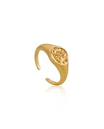 Ania Haie R009-03G Anillo de Plata de Ley Dorado