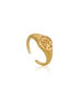 Ania Haie R009-03G Anillo de Plata de Ley Dorado