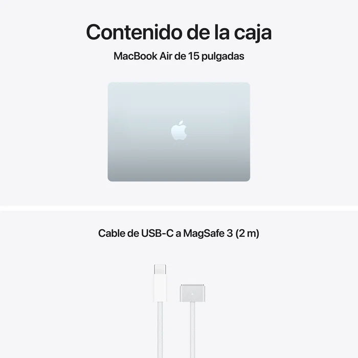 Apple MacBook Air 15 pulgadas Chip M5 16GB 512GB SSD Azul Cielo
