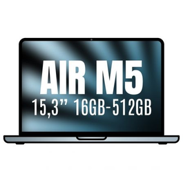 Apple MacBook Air 15,3" con chip M5, 16 GB RAM, 512 GB SSD, GPU 10 núcleos, Color Azul - MDVQ4Y/A