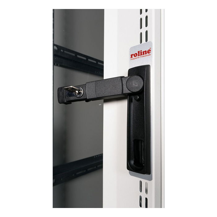 ROLINE 26.21.0153 Bastidor Servidor Rack 36U 19 Pulgadas, Gris, 600x1000 mm (BxT), 1000 kg, Puertas de Plexiglas Extraíbles, Patas Ajustables