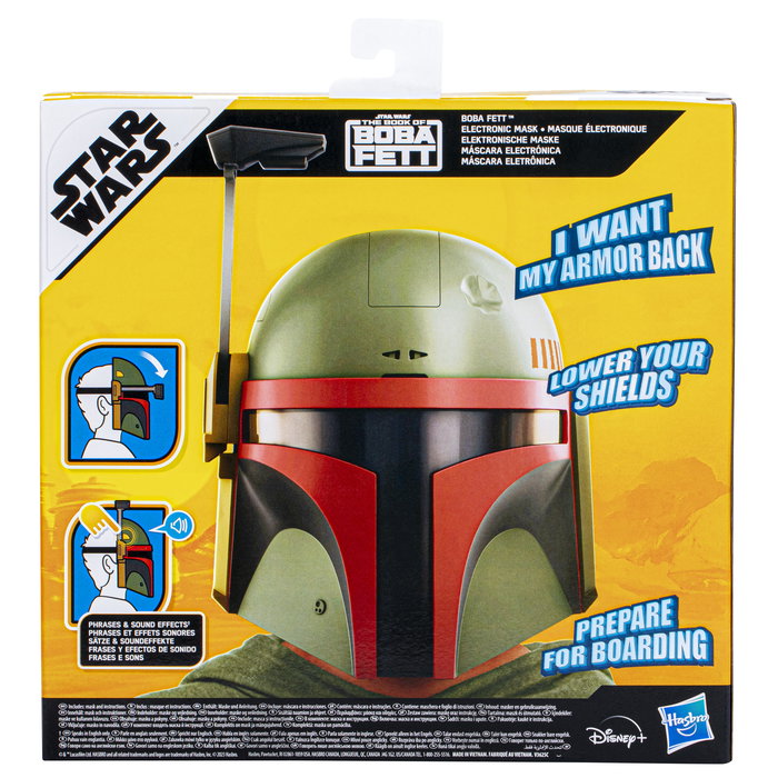 Hasbro Máscara Electrónica Star Wars Boba Fett - Réplica del casco del cazarrecompensas, juguete para niños y coleccionistas