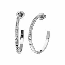 Police Pendientes de Acero Inoxidable Gris