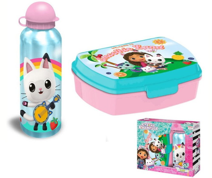 KIDS LICENSING Sandwichera y cantimplora de aluminio La Casa de Muñecas de Gabby 500ml KIDS LICENSING Sandwichera y cantimplora de aluminio La Casa de Muñecas de Gabby 500ml