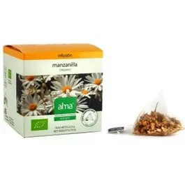 ALMA HOME Manzanilla Ecológica en Pirámides, Infusión 15 Pirámides 1.5g, Eco Vegan
