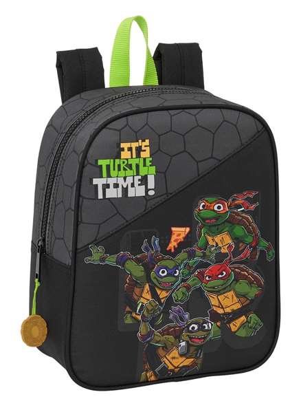 Mochila Escolar Teenage Mutant Ninja Turtles Negro Gris 22 x 27 x 10 cm