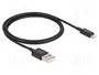 DeLOCK Cable USB de datos y carga para iPhone™, iPad™ e iPod™ 1 m, Negro