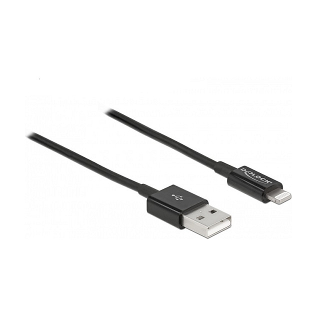DeLOCK Cable USB de datos y carga para iPhone™, iPad™ e iPod™ 1 m, Negro DeLOCK Cable USB de datos y carga para iPhone™, iPad™ e iPod™ 1 m, Negro