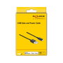 DeLOCK Cable USB de datos y carga Lightning a USB A 1 m Negro para iPhone, iPad, iPod - Compatible con modelos 12, 11, X, SE, 8, 7, 6, 5s, Air, Pro, mini