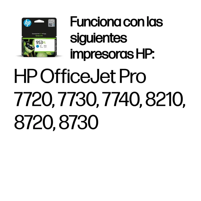 HP 953XL Cartucho de Tinta Cian de Alto Rendimiento