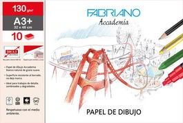 Laminas Dibujo Fabriano A3+ Con Recuadro Bolsa De 10 (Set de 10)