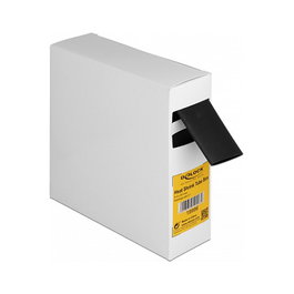 DeLOCK Tubo termorretráctil con adhesivo interior 3:1, 5 m x 25,4 mm, Negro