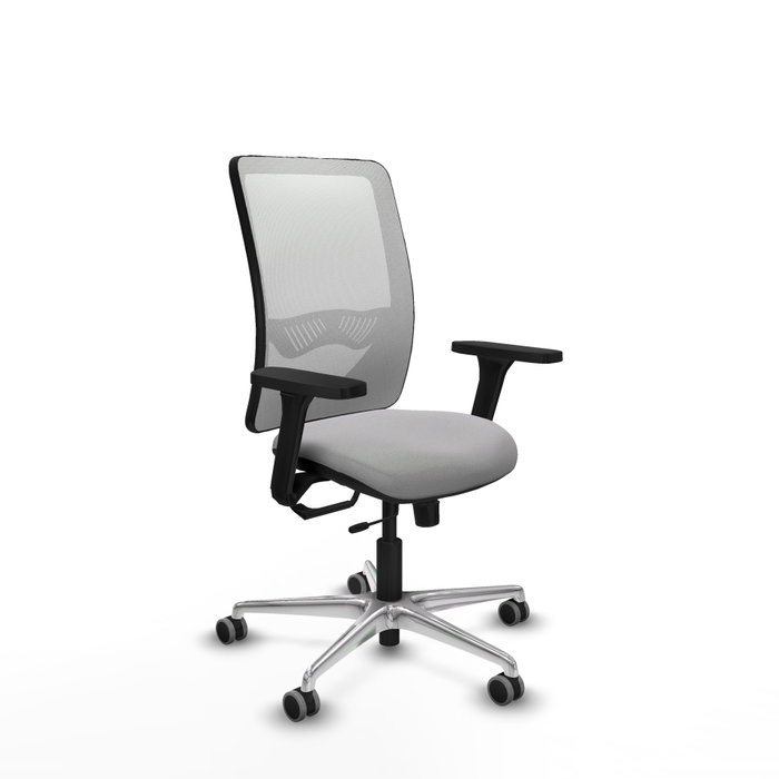 PIQUERAS Y CRESPO Silla de oficina Zulema con mecanismo Sincro/Traslack, Gris claro y Blanco PIQUERAS Y CRESPO Silla de oficina Zulema con mecanismo Sincro/Traslack, Gris claro y Blanco