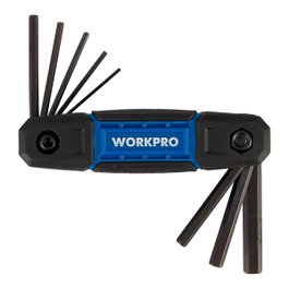 Workpro Juego de 8 Llaves Allen Plegables Métricas
