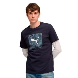 Camiseta de Manga Corta Hombre Puma Graphic Box Azul marino 15-16 Años