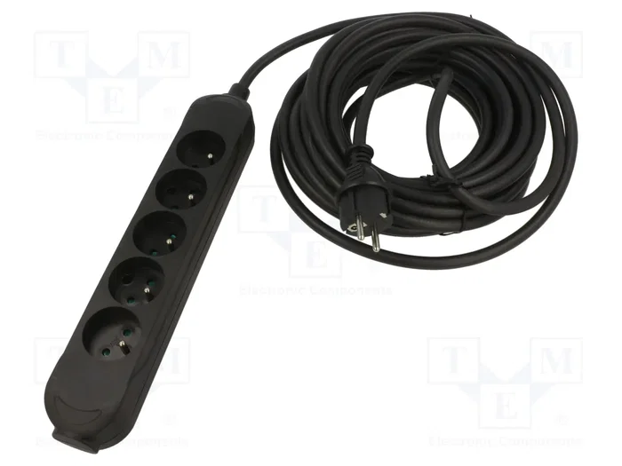 JONEX Prolongador de alimentación H05RR-F 3G1,5mm2 5m Negro JONEX Prolongador de alimentación H05RR-F 3G1,5mm2 5m Negro