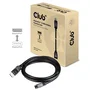 Club 3D CAC-1022 Cable Extensión/Adaptador DisplayPort 1.4 HBR3, Macho a Hembra, 2m, 8K 60Hz, 4K 144Hz, 32.4Gbps, 28AWG, Negro