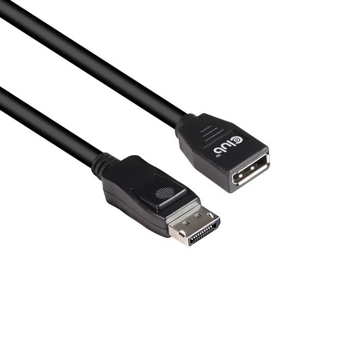 Club 3d Cable DisplayPort 1.4 HBR3 Macho a Hembra 2m Negro Club 3d Cable DisplayPort 1.4 HBR3 Macho a Hembra 2m Negro