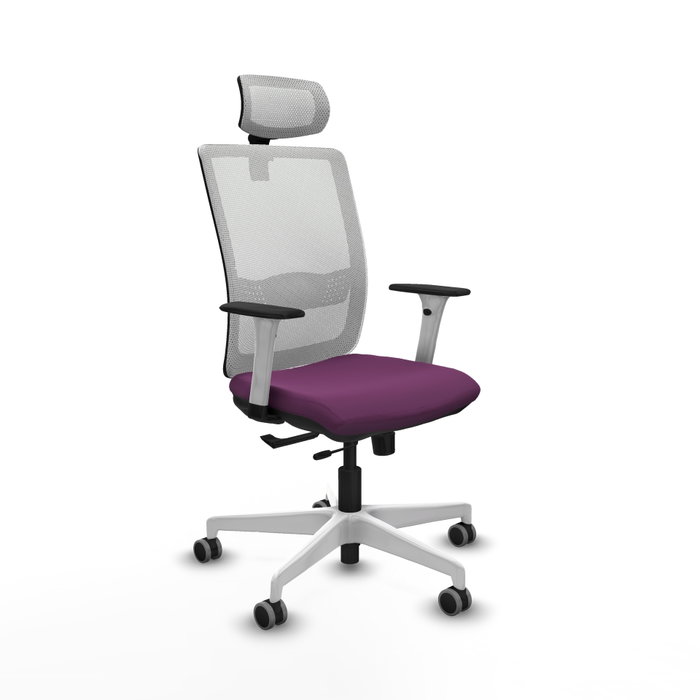 PIQUERAS Y CRESPO Silla de oficina Haches con mecanismo Sincro/Traslack, Morado y Blanco PIQUERAS Y CRESPO Silla de oficina Haches con mecanismo Sincro/Traslack, Morado y Blanco