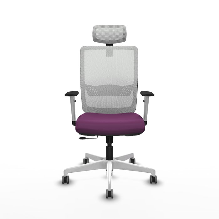 PIQUERAS Y CRESPO Silla de oficina Haches con mecanismo Sincro/Traslack, Morado y Blanco PIQUERAS Y CRESPO Silla de oficina Haches con mecanismo Sincro/Traslack, Morado y Blanco