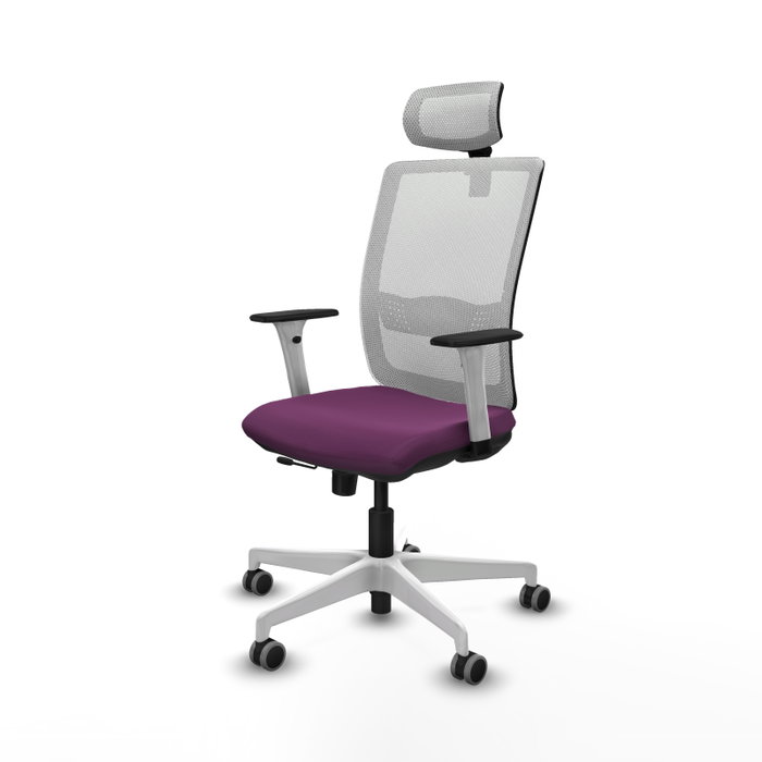 PIQUERAS Y CRESPO Silla de oficina Haches con mecanismo Sincro/Traslack, Morado y Blanco PIQUERAS Y CRESPO Silla de oficina Haches con mecanismo Sincro/Traslack, Morado y Blanco