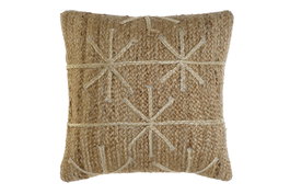 DKD Home Decor Yute23 Cojín Natural Poliéster Bordado 2 Unidades 50 x 15 x 50 cm