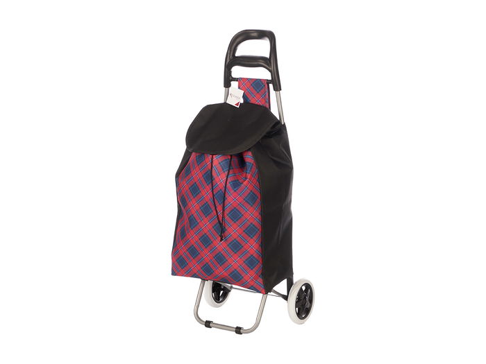 Kinvara Carro Compra 2 Ruedas Rombos Rojo 88x8x35cm (Set de 6)