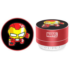 ERT GROUP Altavoz Portátil Inalambrico Iron Man Marvel 3W RMS, Micrófono Incorporado, Radio FM, Entrada Tarjeta Memoria
