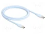 DeLOCK Cable USB 2.0 USB tipo C a USB tipo C PD 3.0 60 W 1 m Azul Silicona 81234