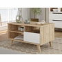 Aucune Mesa de centro VANKKA Rectangular Roble / Blanco mate