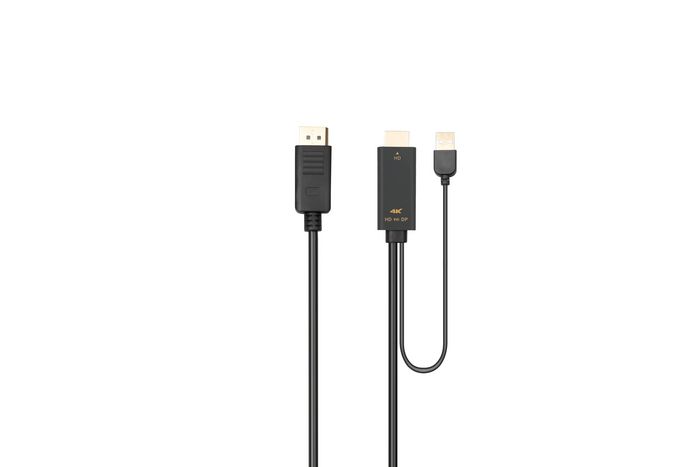 MicroConnect Cable Convertidor HDMI a DisplayPort 4K 60Hz 2M con Alimentación USB para Conector de Pantalla PC Laptop Monitor Proyector