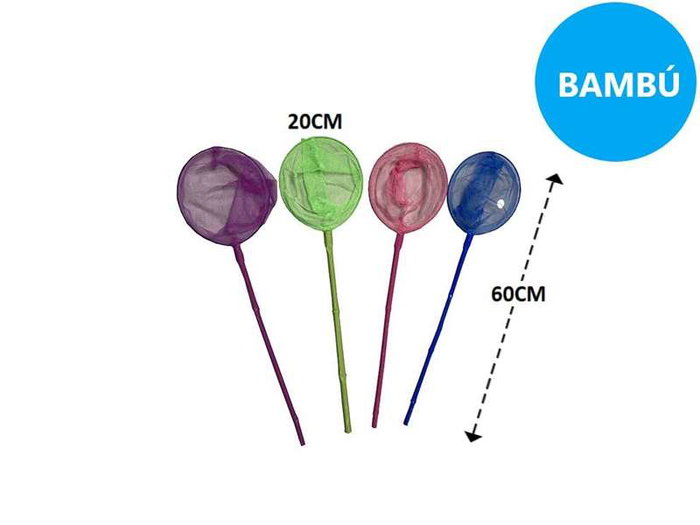 Poessa Pesca 60 Und. Bambú 70x20cm Rosa Verde Azul Morado - Juego en Español