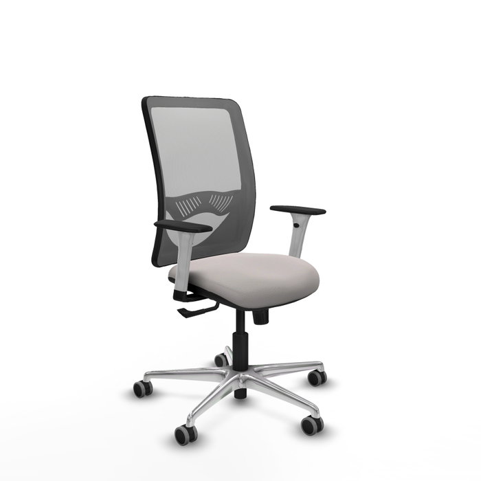 PIQUERAS Y CRESPO Silla de oficina Zulema con mecanismo Sincro Blanco y Gris PIQUERAS Y CRESPO Silla de oficina Zulema con mecanismo Sincro Blanco y Gris